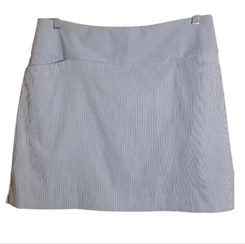 S.C. & Co blue white stripe pull on skort women's size XL stretch golf tennis